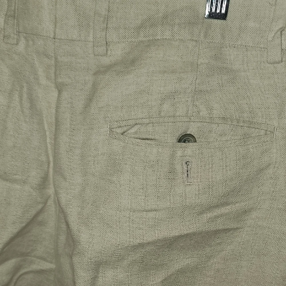 Claiborne Men's Cream 54% Linen 45% Cotton Dress Pants Size 31/32